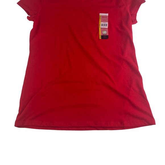 No Boundaries Scoop Tshirt Womens Red Size Large Casual New - Picture 5 of 10